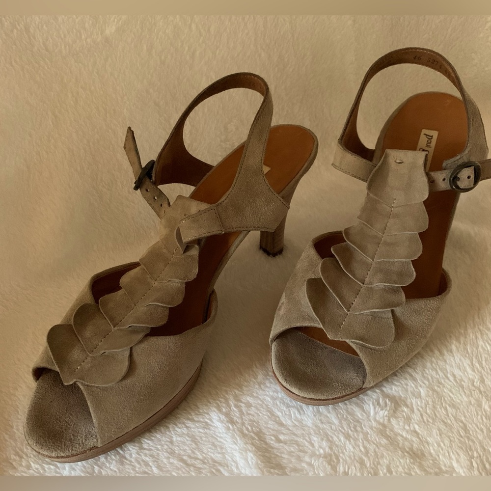 Paul Green suede open-toed pumps